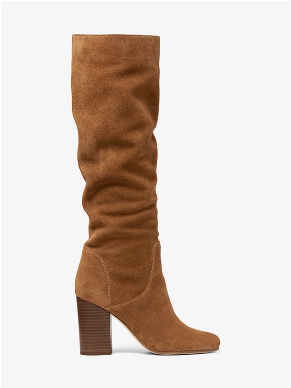 NWT Michael Kors Leigh Luggage Suede Tall Boots 7.5